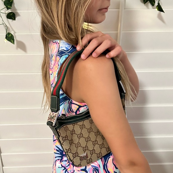 GUCCI Vintage GG Canvas Mini Bag Handbag Purse 100% Authentic - Picture 2 of 14